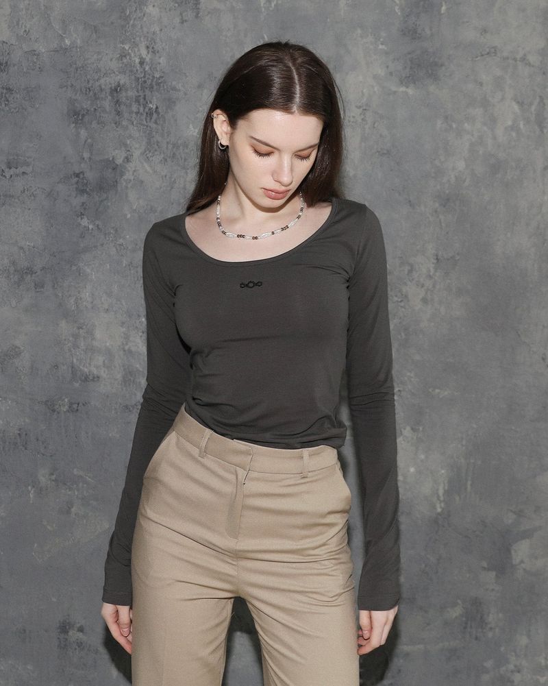 Metal Triclipse Semi Bootcut Slacks Beige