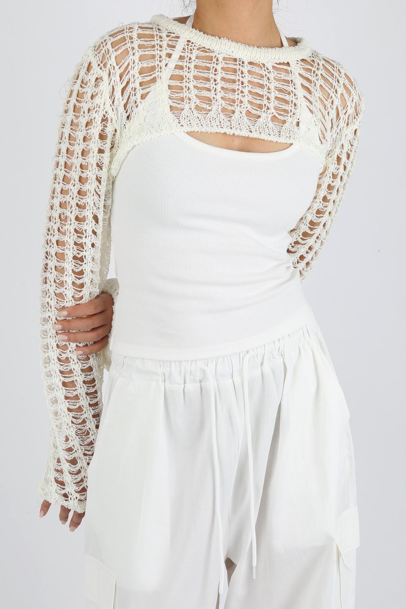 NET SUMMER KNIT BOLERO