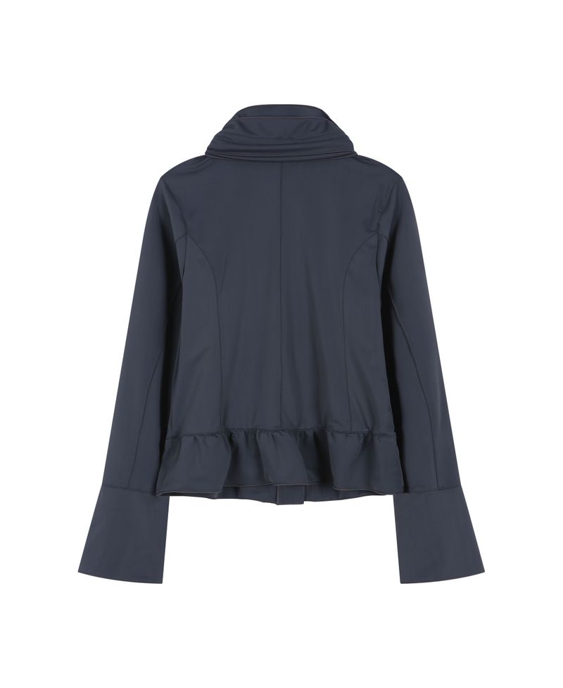 Ruffle Two Way zip-up - Ash