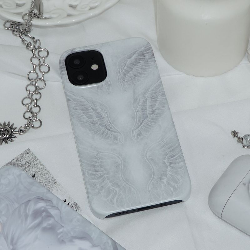 [MADE] wings matt hard phone case (matt/white)