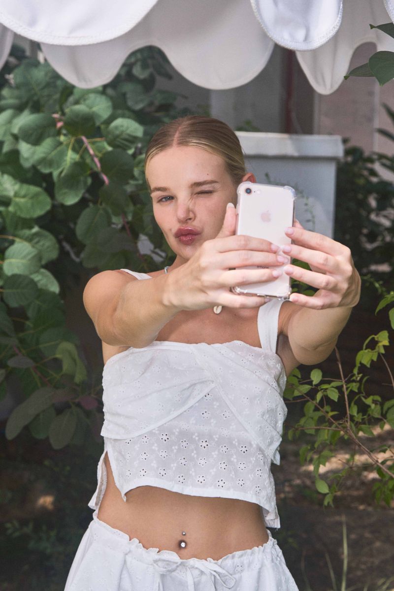 EMBROIDERY COTTON CAMI TOP / WHITE