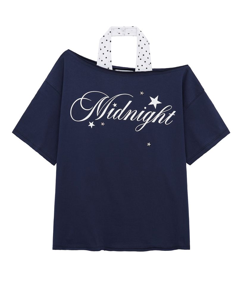 MIDNIGHT MOVE（ミッドナイトムーブ）の「ドットセット t (navy)（トップス）」