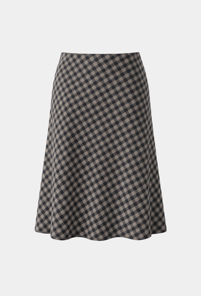 Maren Check Flare Skirt