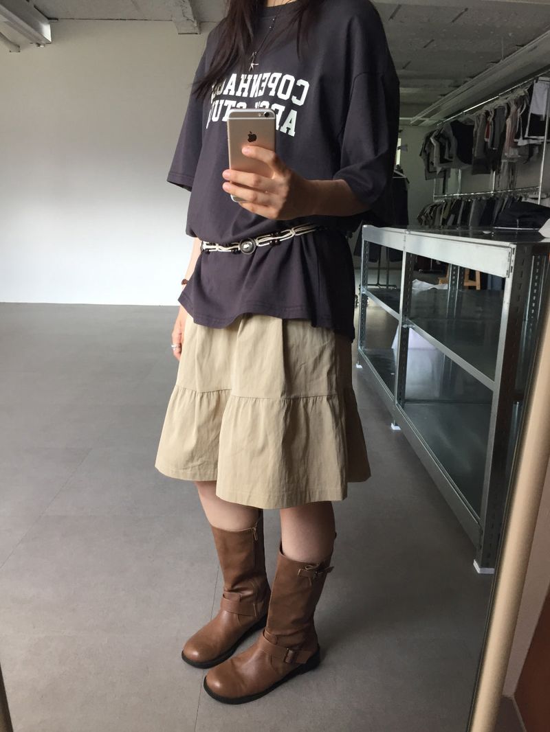 v midi skirt (3color) 
