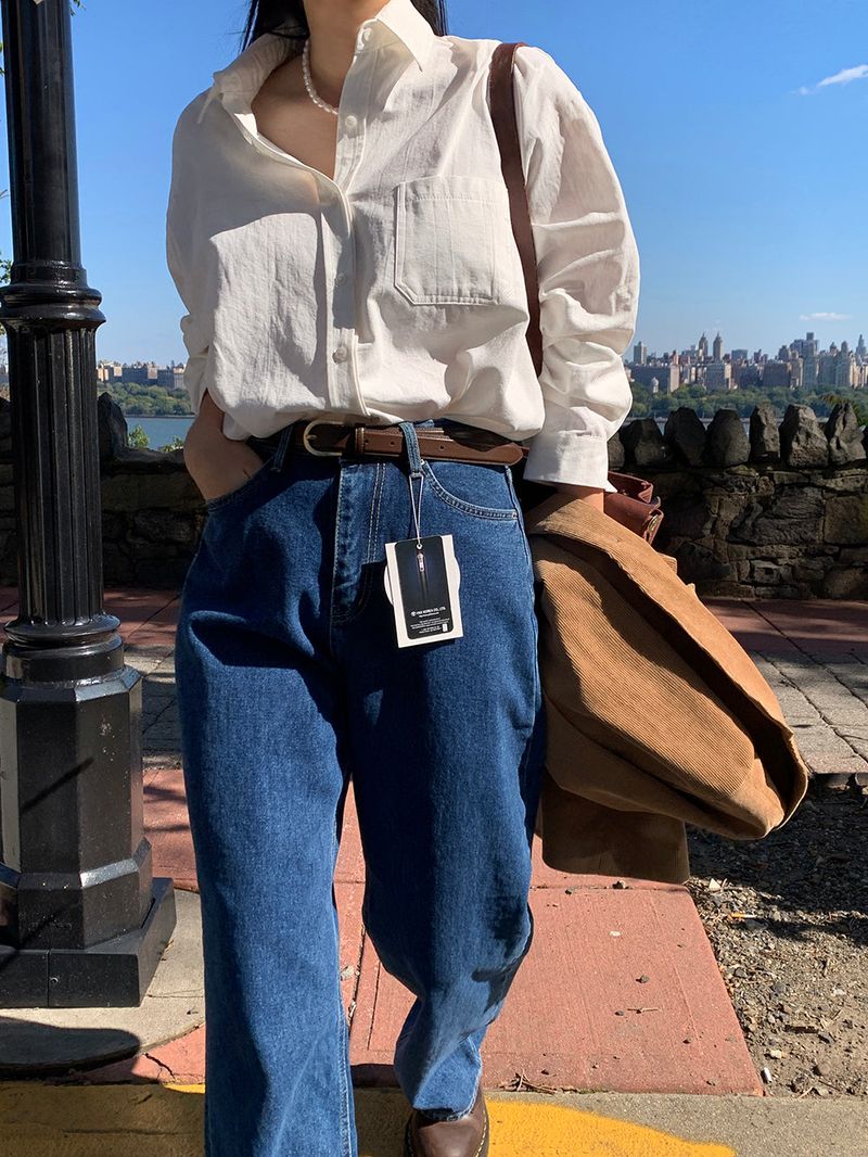 [Cowhide] Mid pick belt