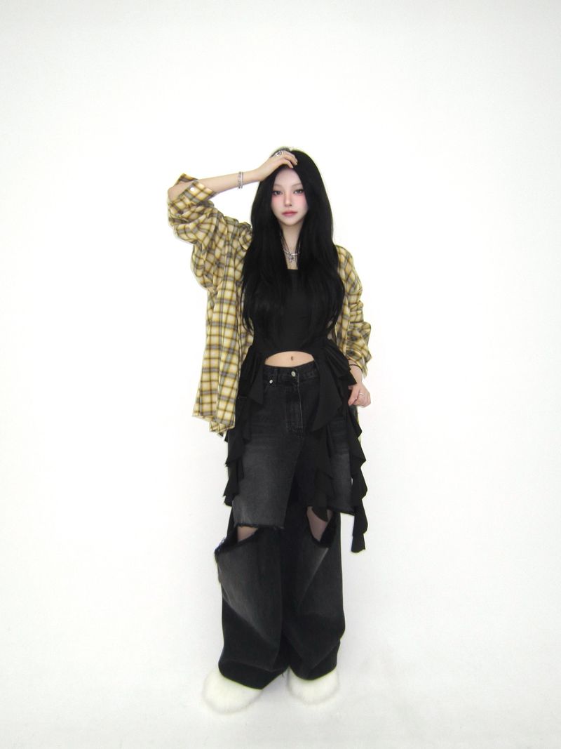 Linen checkered shirt