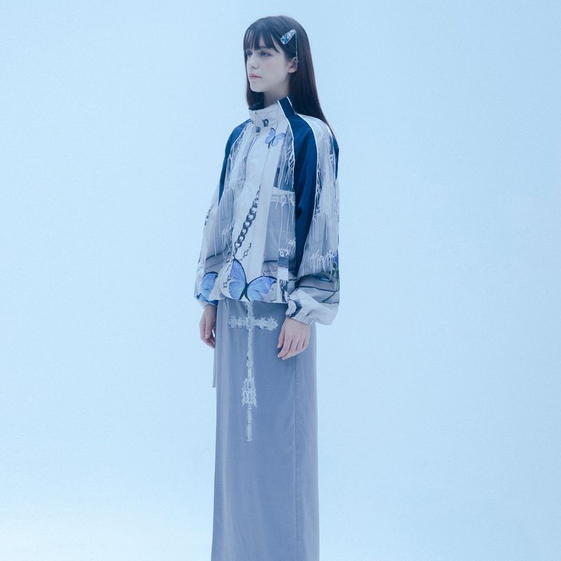 1 3 blue butterfly windbreak