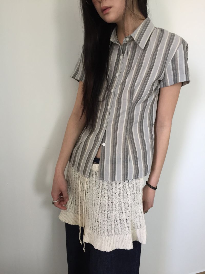 Layered Summer Knit Skirt (2color)