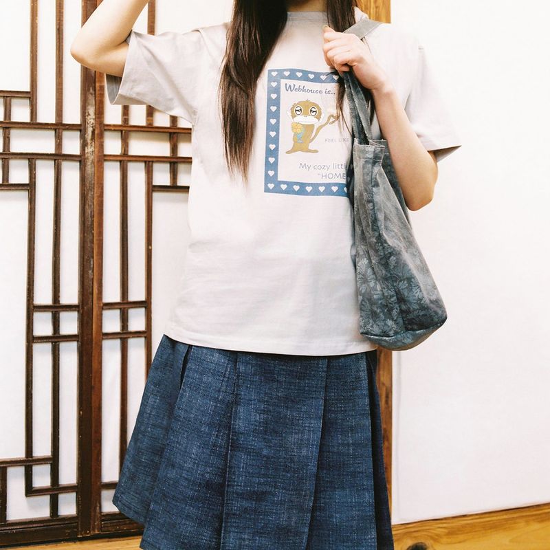 TTTTwister Pleat Skirt - Indigo