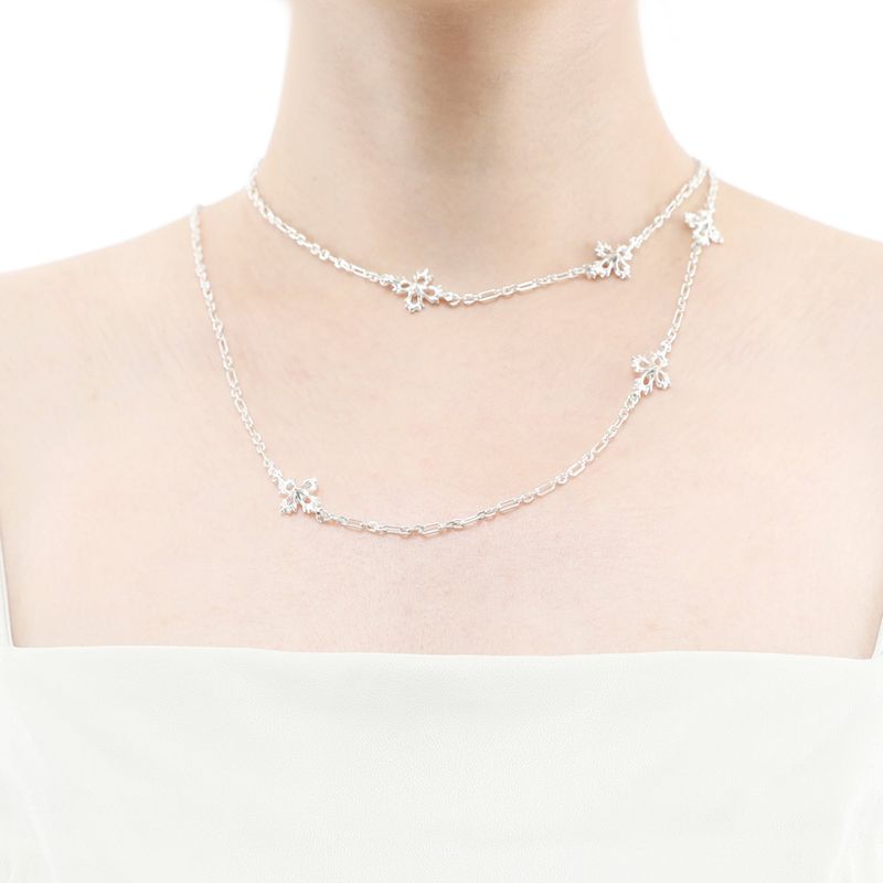 UNIT LONG CHAIN NECKLACE ( silver 925 )