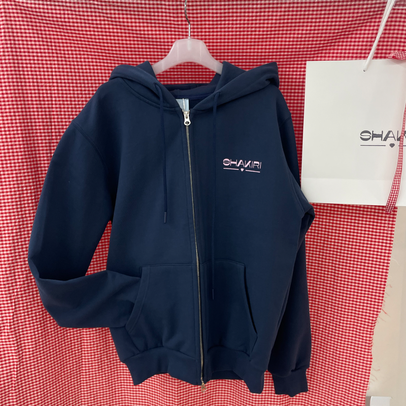 KIRIGIRL HOODIE ZIP UP _NAVY
