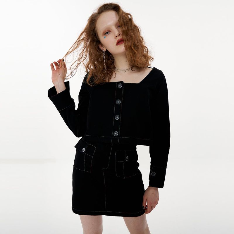 OTHER-worldly（アザーワールドリー）の「Minimal Set-up Shirt [Black]（Tops）」