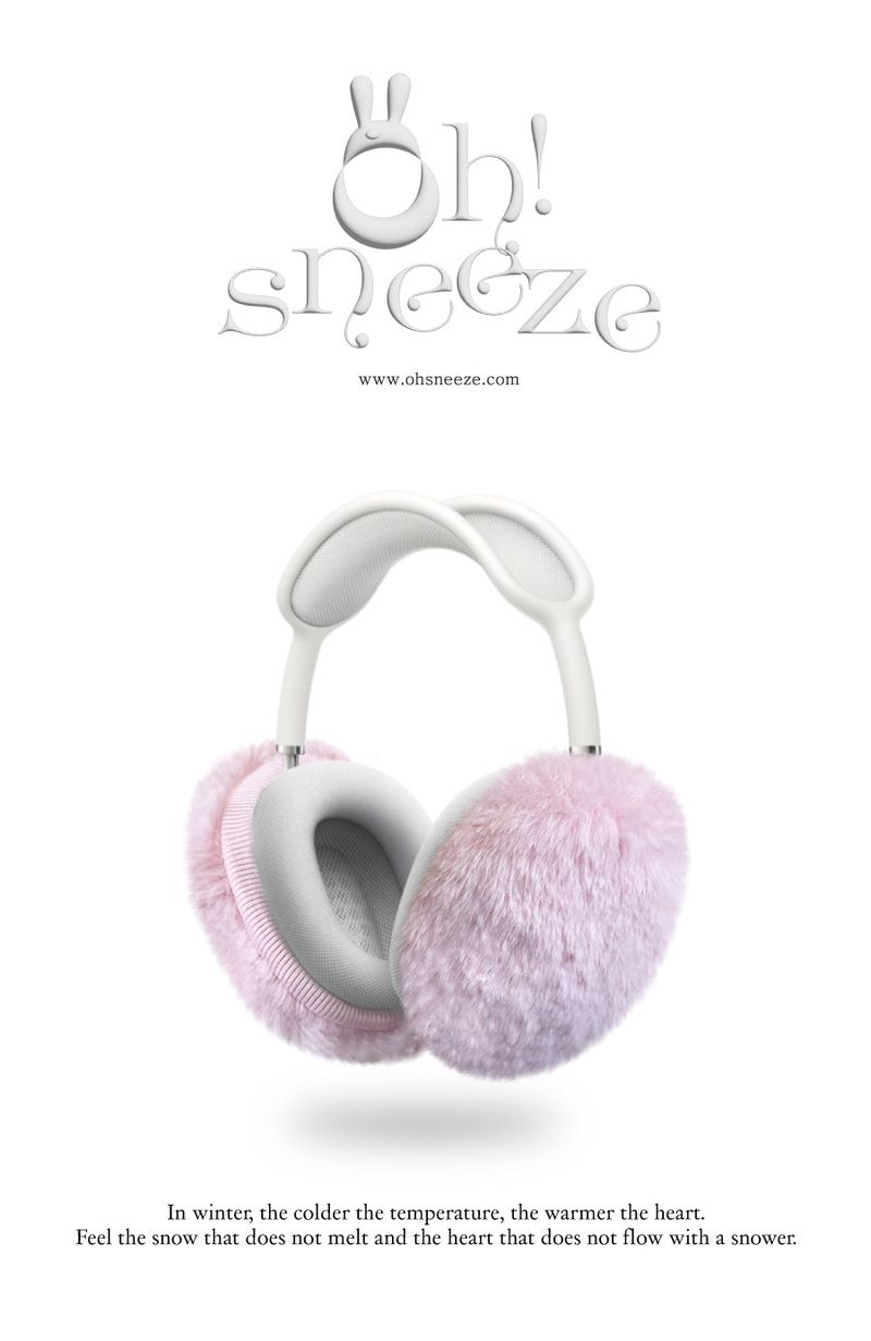 fluffy case_ rabbit pink