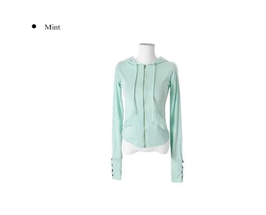 Coa Slim-Fit Button Hood Zip-Up