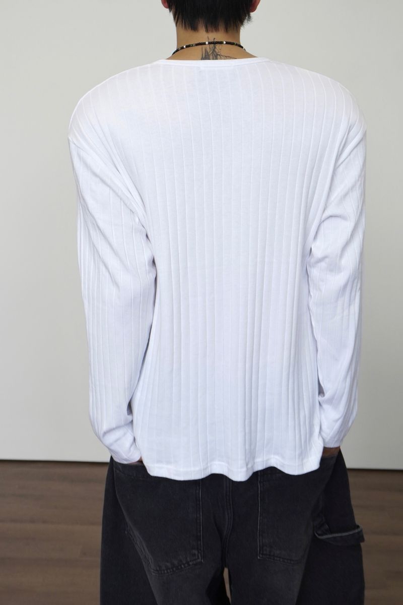 simple line henry neck long-sleeve 3C