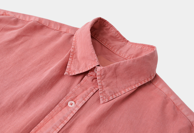 Glass Pigment Basic Cotton Shirt