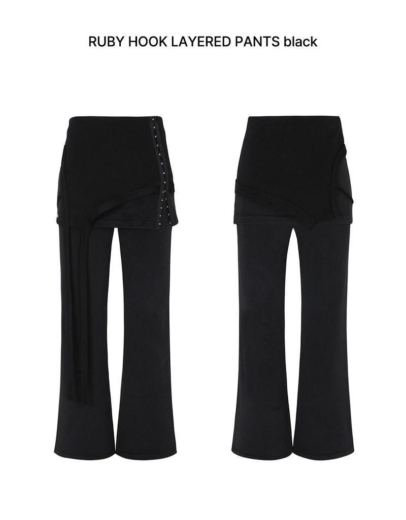 RUBY HOOK LAYERED PANTS black