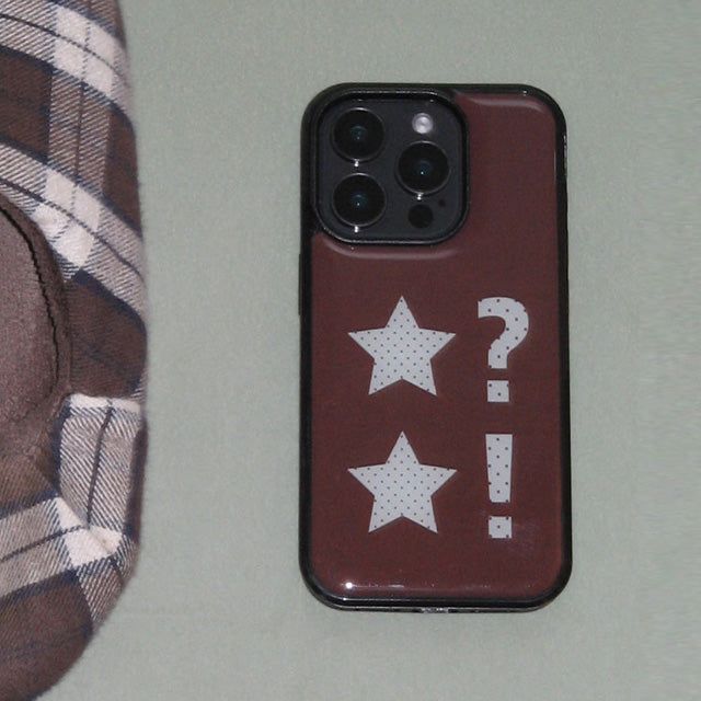 Dot Star Matcha Brown Epoxy Bumper Case