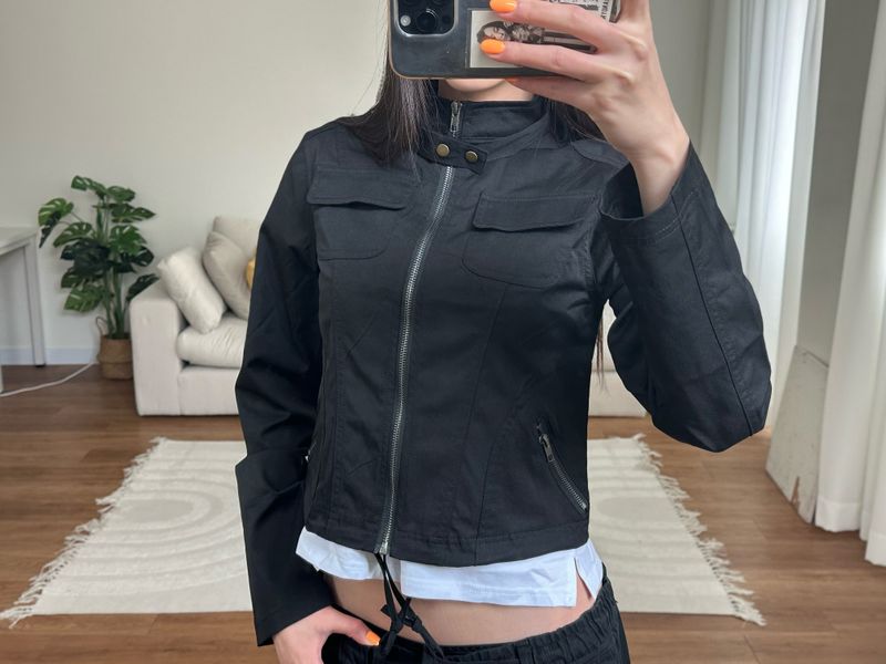 y2k slim zip jacket