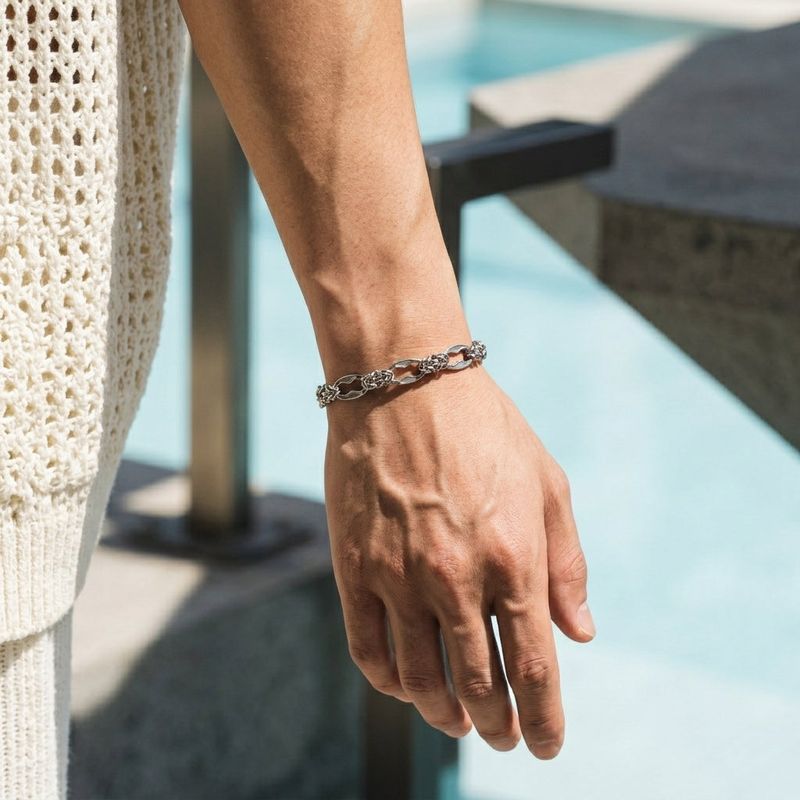 Silver Knot Link Bracelet