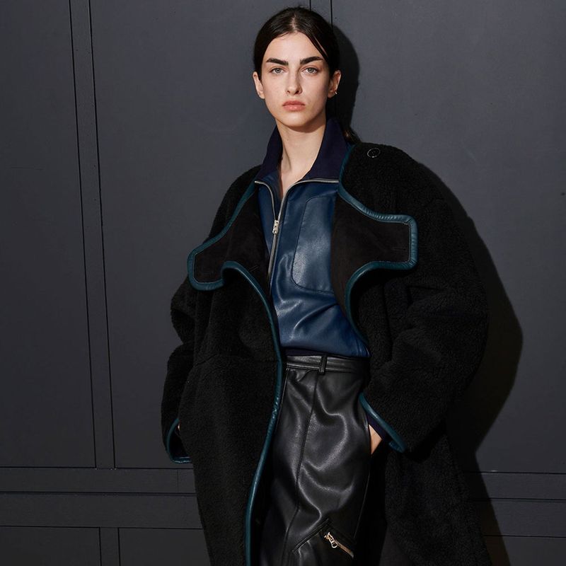  JOSHUA SHERPA COAT, BLACK
