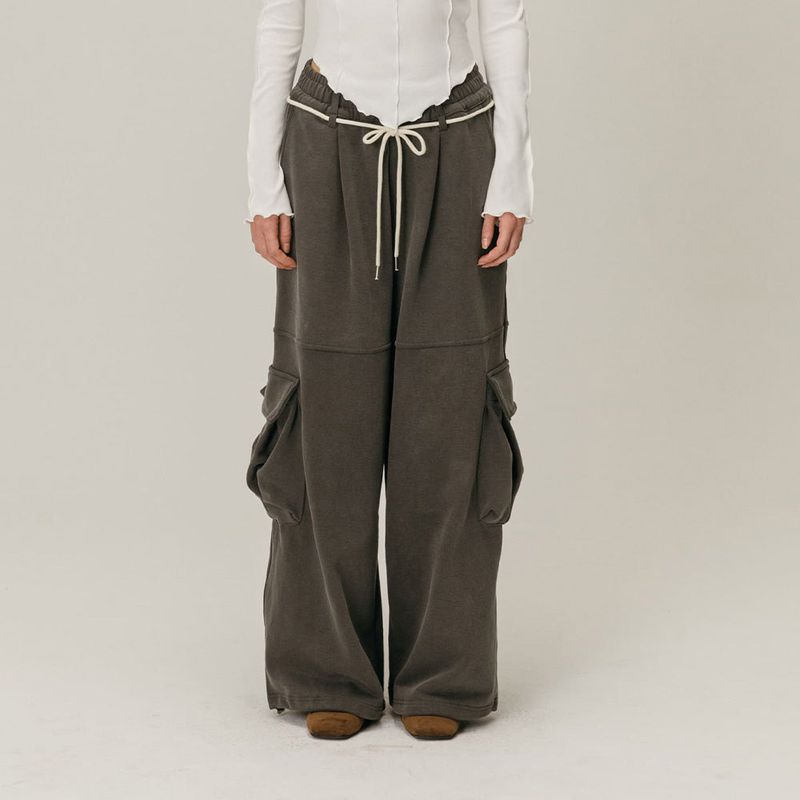 PIGMENT CARGO SWEATPANTS / CHARCOAL