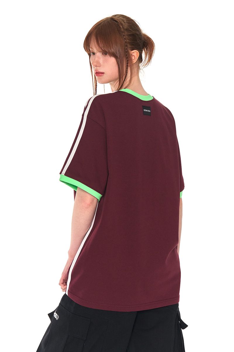 COLORS LINE LINGER LINE T-SHIRTS (BURGUNDY)