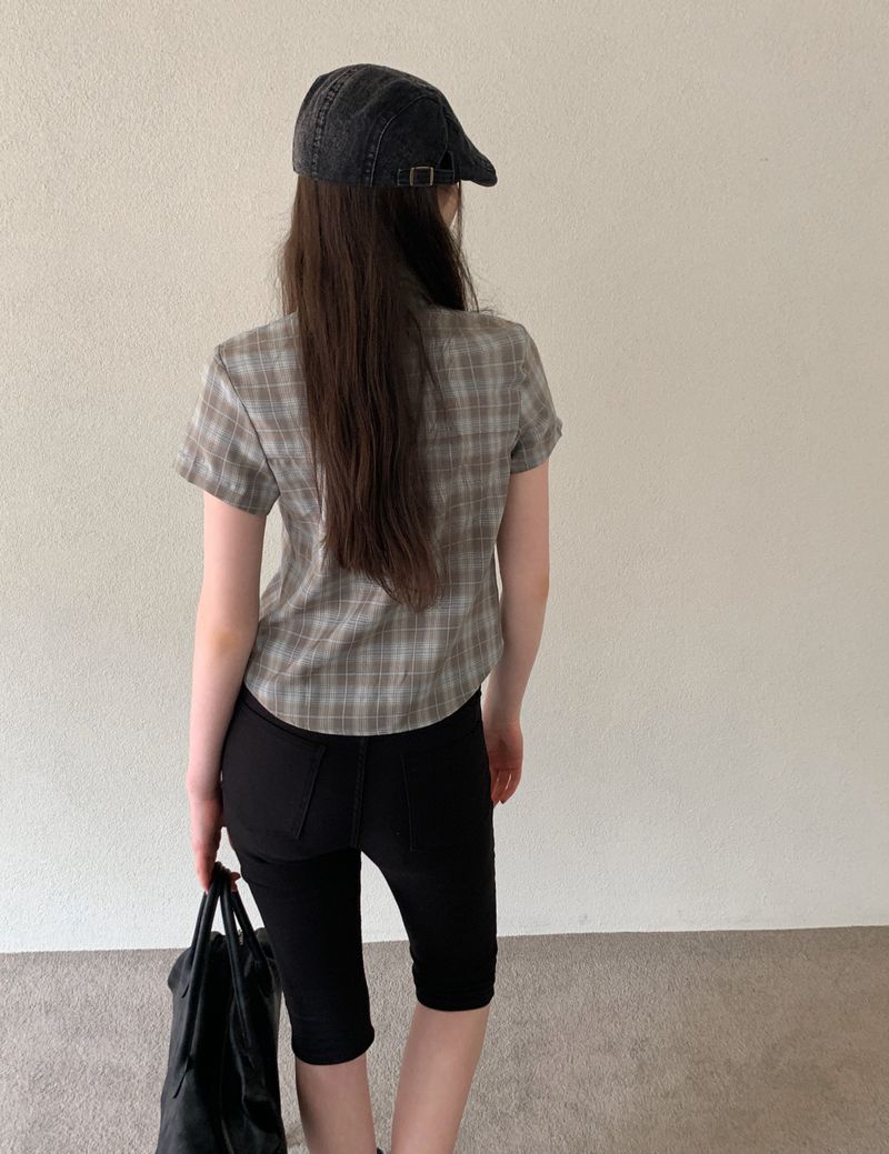 [ORIGINAL] Abel Pocket Short Sleeve Check Shirt