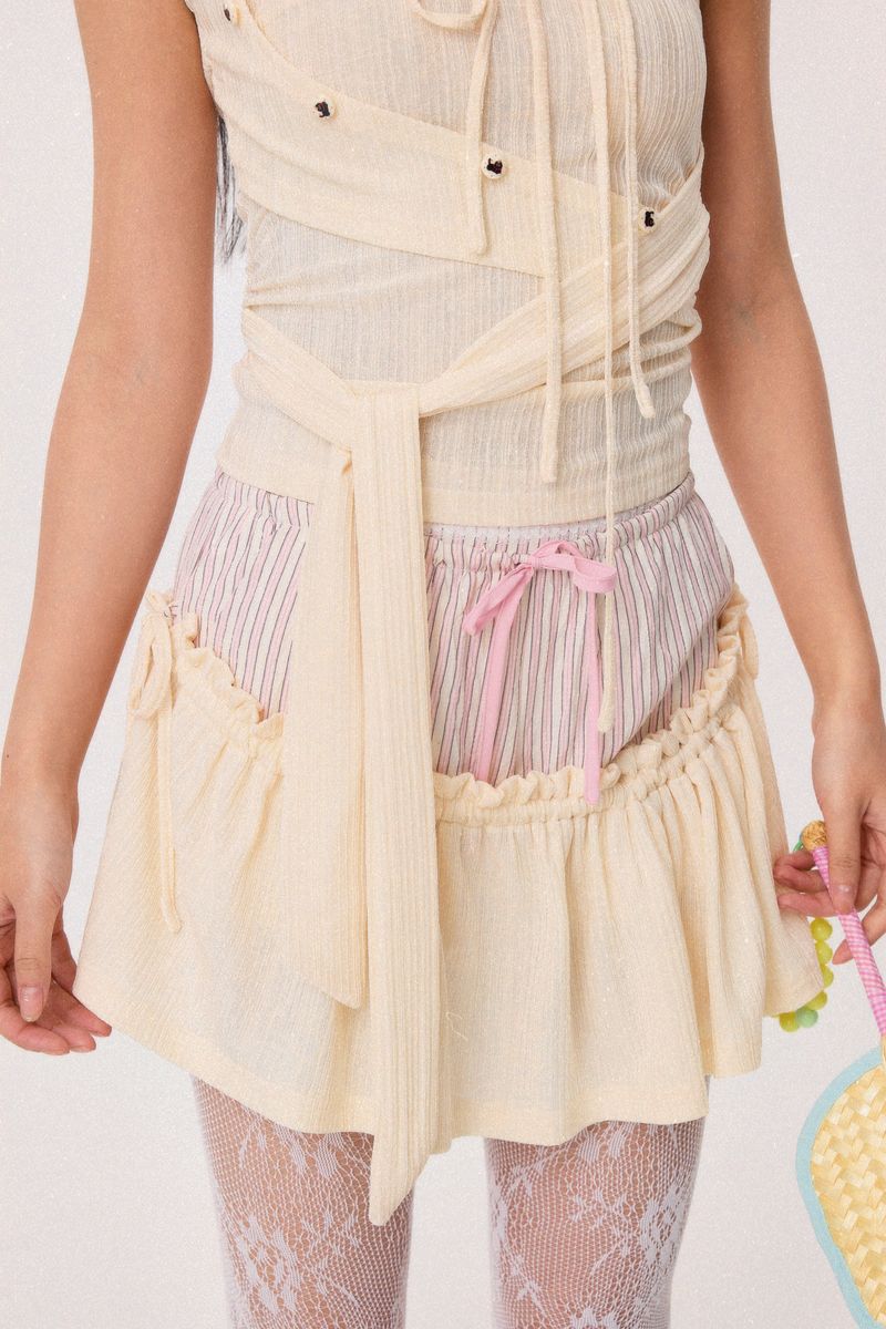 Dear Days Detachable Skorts (Cream)