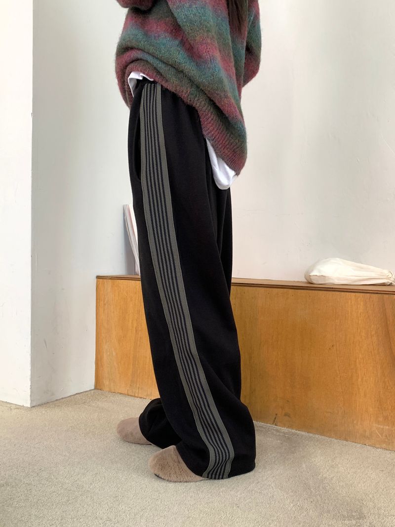 Lat tape line color combination wide training pants