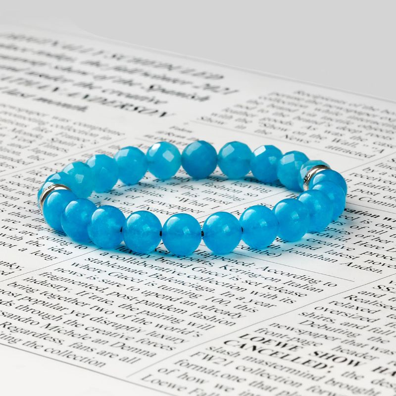 SHOVEOFF（ショーブオフ）の「SVB-1020 Aquamarine Silent Blue Bracelet 8mm（Accessories）」