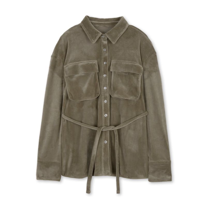 VELVET STRING BELT SHIRTS