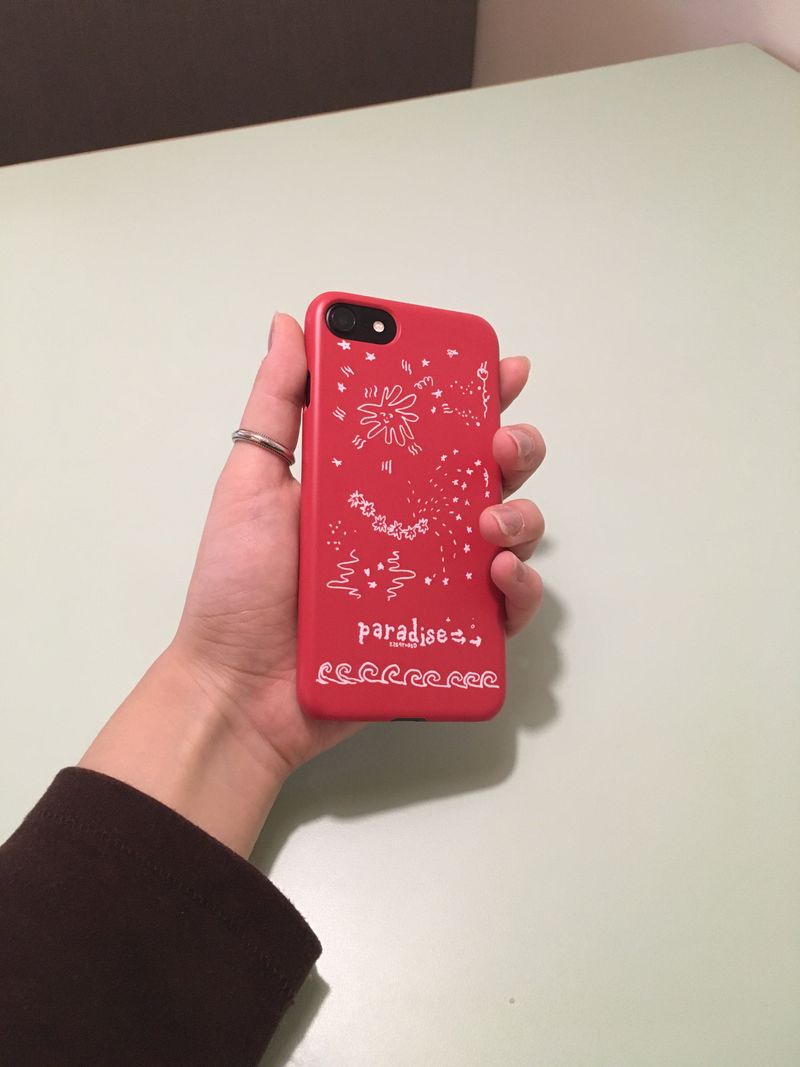 red star pardise hard matte phone case