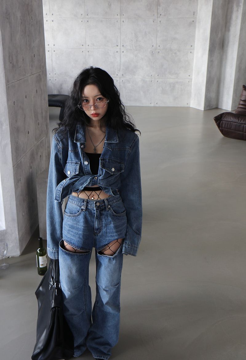 Bart Shirt Pad Jean Jacket