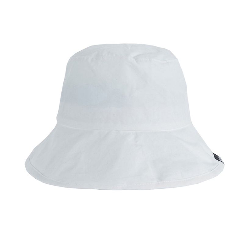 wide brim washing bucket hat white