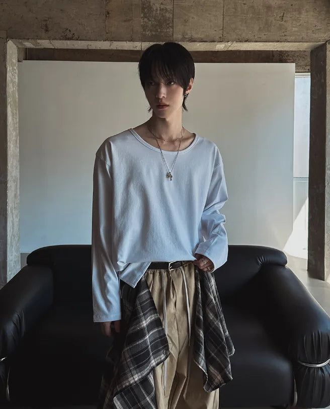2PLAN（ツープラン）の「ヌーク ベーシック Uネック ロングスリーブ ティーシャツ（トップス）」