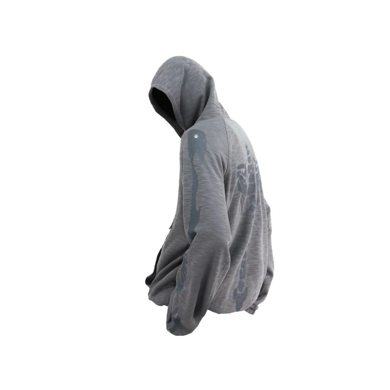 RELABEL('BONE) Skeleton-mapped texture, front and back skeleton print, loose and warm, casual hooded sweater