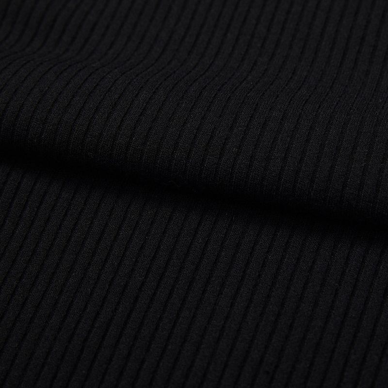 シャーリングハイネックミニドレス / Shirring High-neck Mini Dress [BLACK]