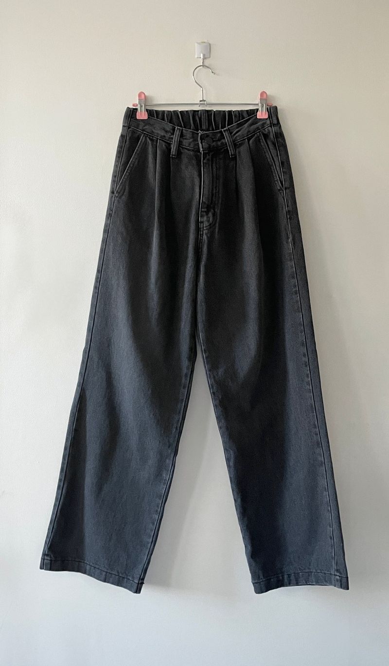 Vintage brush wide pants