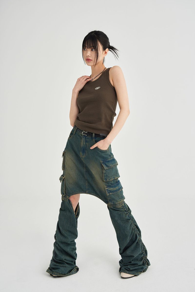 SKIRT PANTS [WASHED]