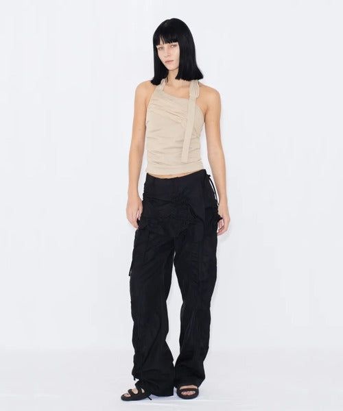 SHEER HALTERNECK TOP