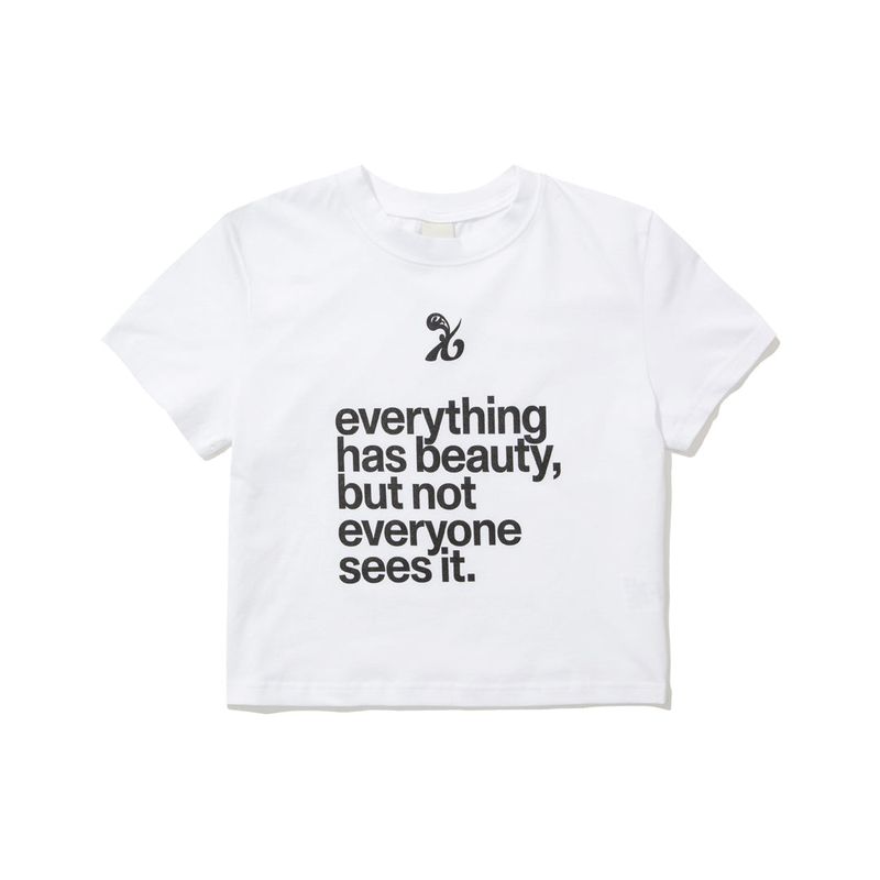 KRUCHI（クルチ）の「BEAUTY symbol Crop T-Shirt (WHITE)（Tops）」