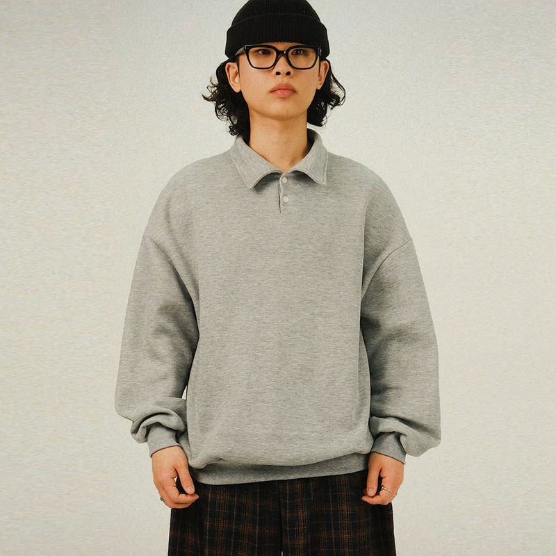 SEMIKAJI（セミカジ）の「SNE Basic Collar Fleece Sweatshirt（Tops）」