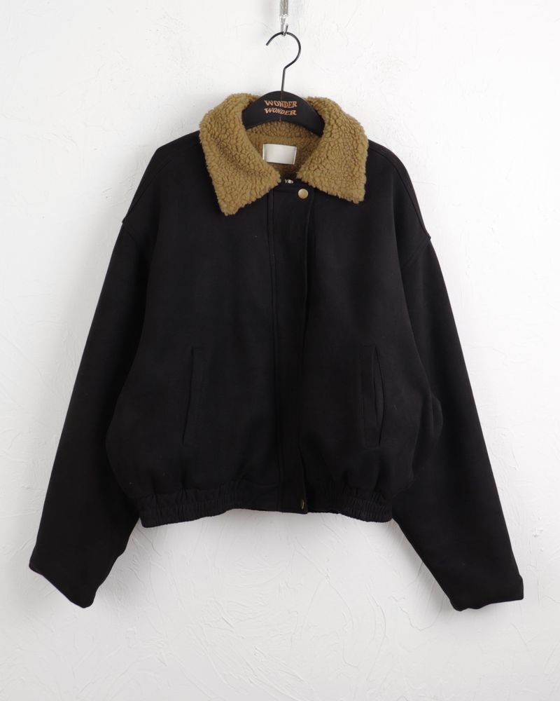 Rumber Fleece Suede Blouson Jumper
