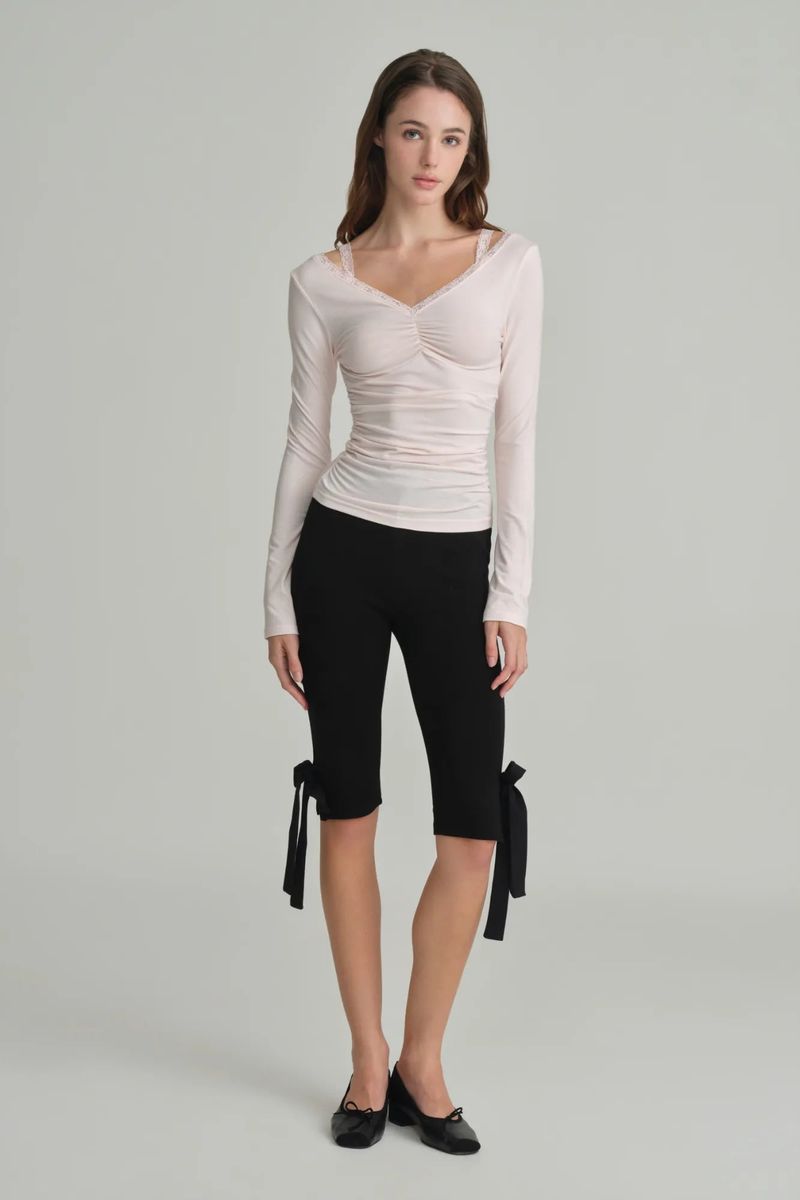 Ballerina lace long sleeve, Pink