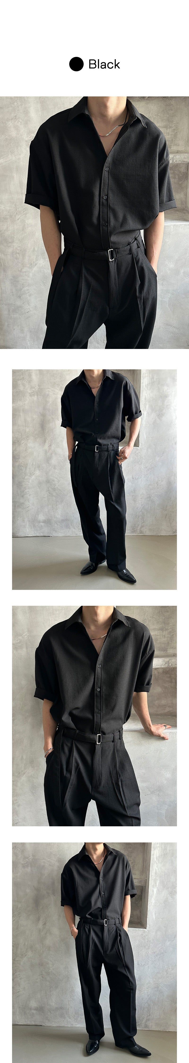 [SET UP가능] Minimal half shirts(3color)