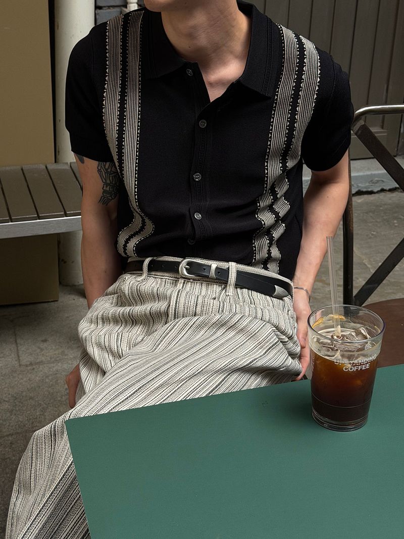 LAURANT（ロラン）の「Ethnic knit half cardigan(3color)（Tops）」