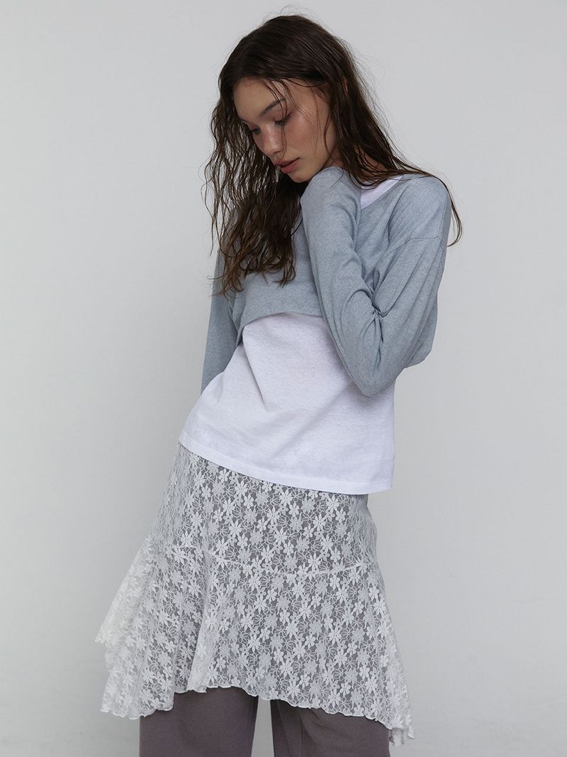 Cotton Cropped Top_Skyblue