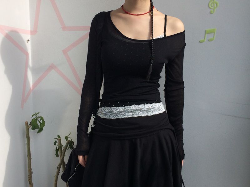 flared ribbon skirt