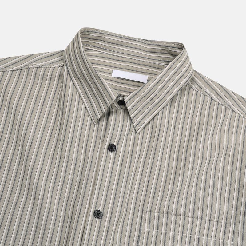 Arc striped cropped shirt